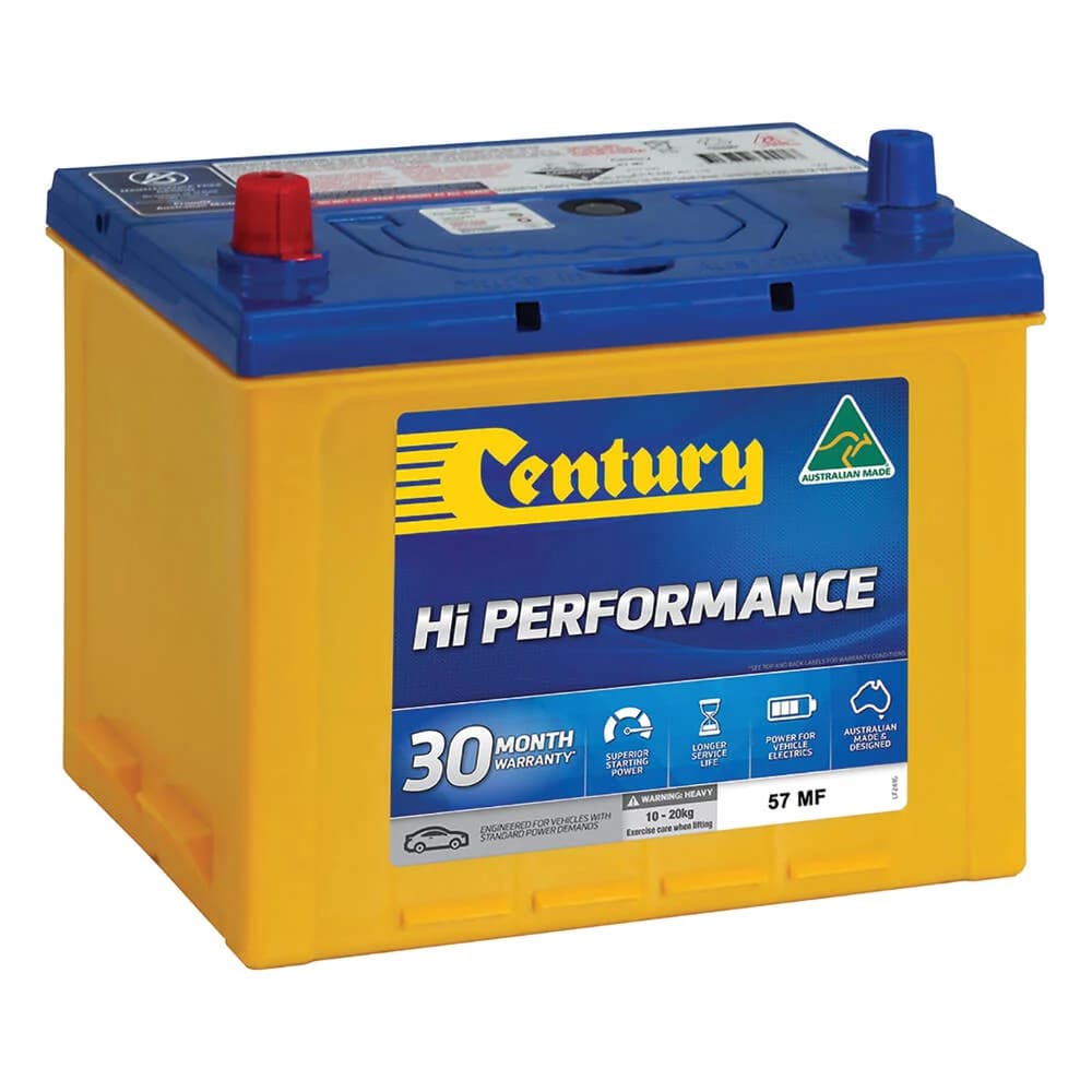 Century Hi Performance 57 MF car battery, Australian made